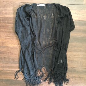 Maurice’s Knitted Cover-Up with Fringe. Size 0/1.